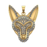 6.07 Ctw VS/SI1 Diamond 14k Yellow Gold Animal Creature Theme Pendant (ALL