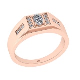 0.35 Ctw VS/SI1 Diamond 10K Rose Gold Engagement Ring (ALL DIAMOND ARE LAB