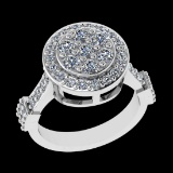 1.62 Ctw VS/SI1 Diamond 10K white Gold Engagement Ring (ALL DIAMOND ARE LAB