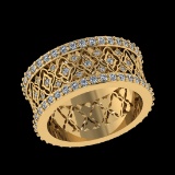 1.41 Ctw VS/SI1 Diamond 10K Yellow Gold Eternity Ring (ALL DIAMOND ARE LAB