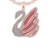 3.04 Ctw VS/SI1 Ruby and Diamond 14K Rose Gold Necklace (ALL DIAMOND ARE LA