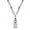10.25 Ctw VS/SI1 Ruby and Diamond 14k White Gold Necklace ALL DIAMOND ARE L