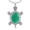 9.20 Ctw VS/SI1 Emerald and Diamond 14K White Gold Pendant (ALL DIAMOND ARE