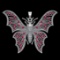 4.54 Ctw VS/SI1 Ruby and Diamond 10k white Gold Butterfly Pendant (ALL DIAM