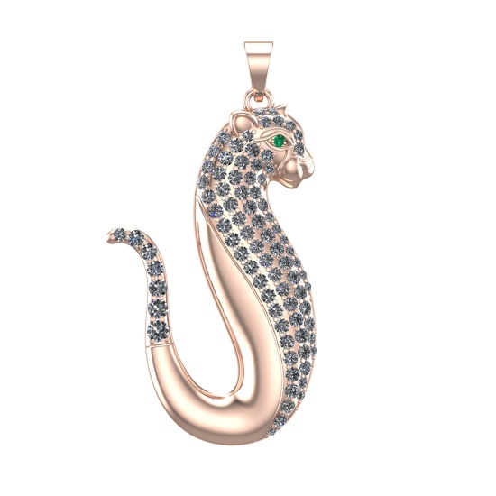 1.86 Ctw SI2/SI1 Diamond 14k Rose Gold Pendant (ALL DIAMOND ARE LAB GROWN)