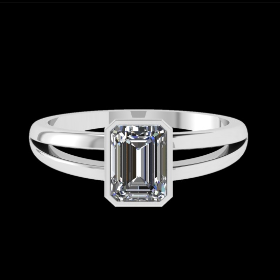 1.00 Ctw VS/SI1 Diamond Prong Set 10K white Gold Solitaire Ring (ALL DIAMON