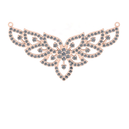 2.43 Ctw VS/SI1 Diamond 14k Rose Gold Pendant (ALL DIAMOND ARE LAB GROWN )