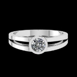 0.36 Ctw VS/SI1 Diamond Prong Set 10K white Gold Solitaire Ring (ALL DIAMON