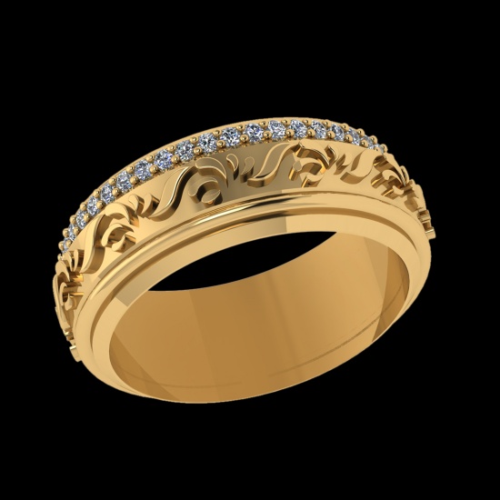 0.36 Ctw VS/SI1 Diamond 10K Yellow Gold Eternity Ring (ALL DIAMOND ARE LAB