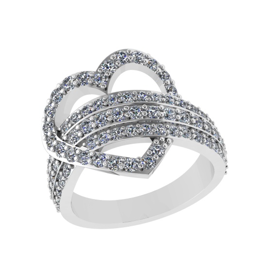 1.39 Ctw SI2/SI1 Diamond 14k white Gold Engagement Ring (ALL DIAMOND ARE LA