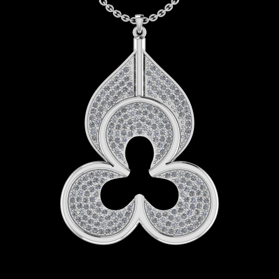 1.08 Ctw VS/SI1 Diamond 10K white Gold Pandant (ALL DIAMOND ARE LAB GROWN )