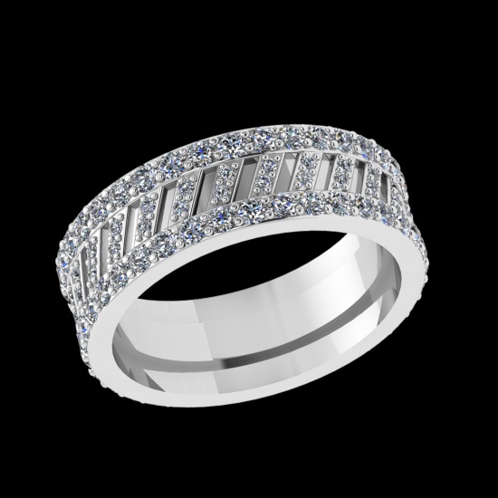 2.10 Ctw VS/SI1 Diamond Prong Set 10k white Gold Engagement Ring (ALL DIAMO