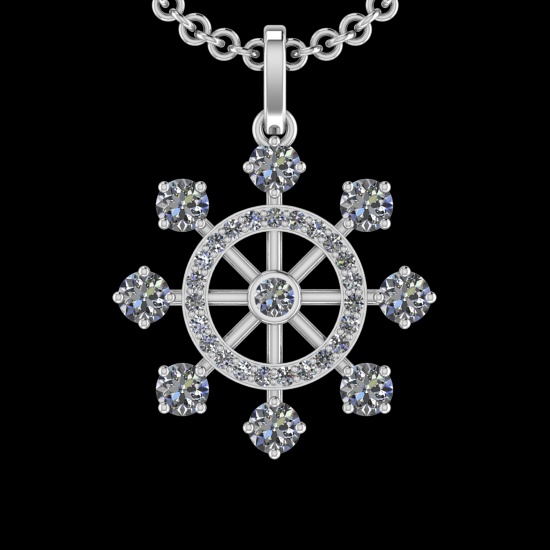2.45 Ctw VS/SI1 Diamond 10k white Gold Christmas Theme Pandant (ALL DIAMOND