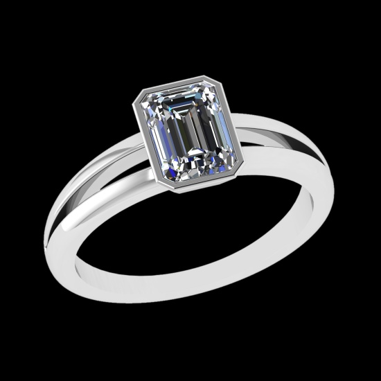 1.00 Ctw VS/SI1 Diamond 10k white Gold Solitaire Ring (ALL DIAMOND ARE LAB