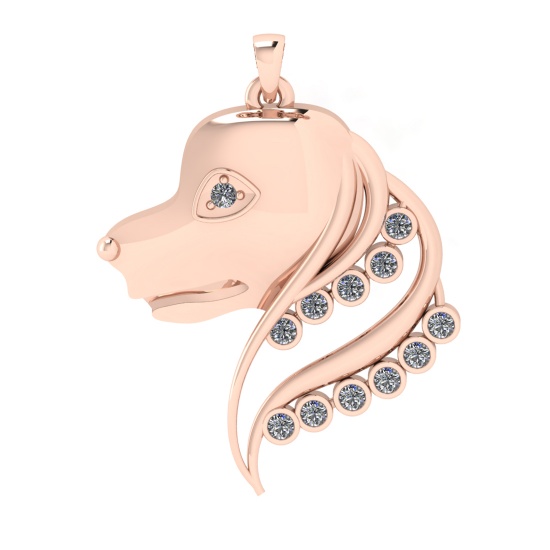 0.42 Ctw VS/SI1 Diamond 14k Rose Gold Pendant (ALL DIAMOND ARE LAB GROWN )