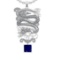 6.40 Ctw VS/SI1 Blue Sapphire and Diamond Prong Set 14K White Gold Pendant
