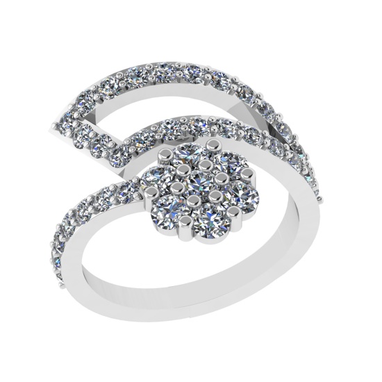 1.82 Ctw SI2/SI1 Diamond Prong Set 14k white Gold Engagement Ring (ALL DIAM