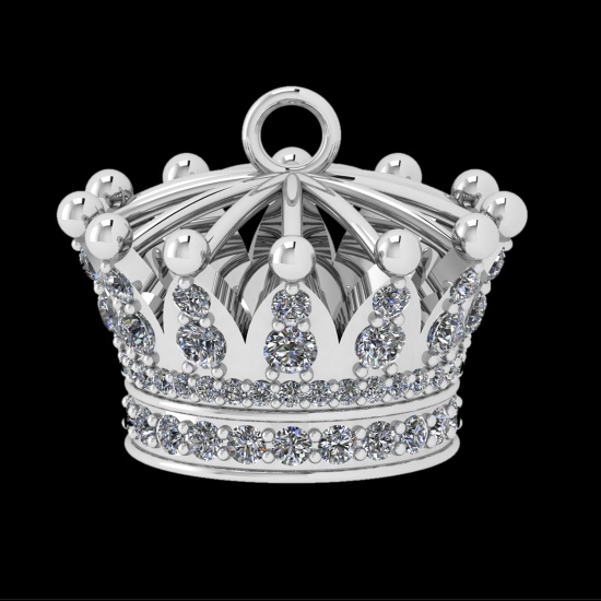 1.11 Ctw SI2/SI1 Diamond 10k white Gold Pandant (ALL DIAMOND ARE LAB GROWN