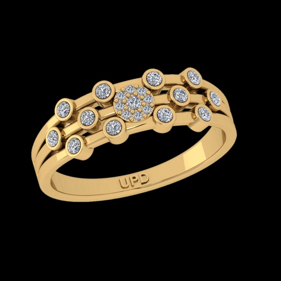 0.23 Ctw VS/SI1 Diamond 10k Yellow Gold Engagement Ring (ALL DIAMOND ARE LA