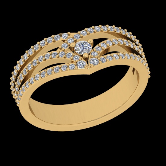 0.49 Ctw VS/SI1 Diamond 10k Yellow Gold Engagement Ring (ALL DIAMOND ARE LA