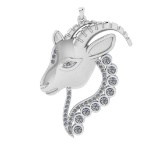 0.48 Ctw VS/SI1 Diamond 14k white Gold Pendant (ALL DIAMOND ARE LAB GROWN )