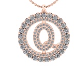 1.25 Ctw VS/SI1 Diamond 14K Rose Gold Necklace (ALL DIAMOND ARE LAB GROWN )