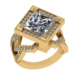 5.32 Ctw VS/SI1 Diamond 14k Yellow Gold Engagement Ring (ALL DIAMOND ARE LA