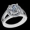3.44 Ctw VS/SI1 Diamond Prong Set 10k white Gold Engagement Ring (ALL DIAMO