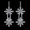 6.20 Ctw VS/SI1 Diamond 10K White Gold Dangling Earrings