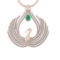 7.52 Ctw VS/SI1 Emerald and Diamond 14K Rose Gold Pendant (ALL DIAMOND ARE