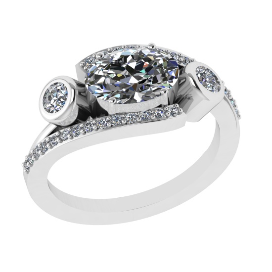 2.94 Ctw VS/SI1 Diamond 14k white Gold Engagement Ring