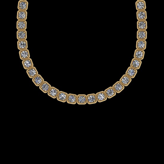 2.82 Ctw VS/SI1 Diamond 14K Yellow Gold Necklace (ALL DIAMOND ARE LAB GROWN