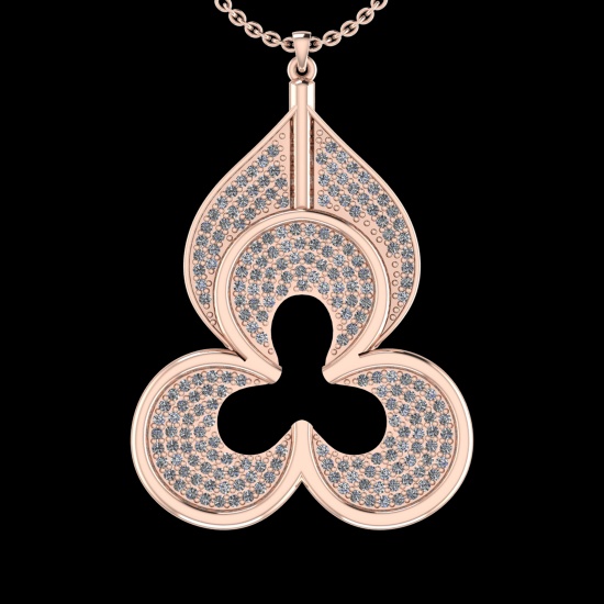 1.08 Ctw VS/SI1 Diamond 10K Rose Gold Pandant (ALL DIAMOND ARE LAB GROWN )