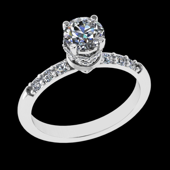 1.25 Ctw VS/SI1 Diamond 10k white Gold Engagement Ring (ALL DIAMOND ARE LAB
