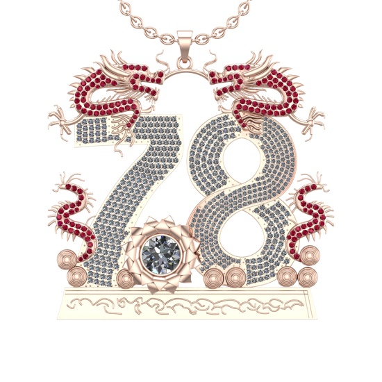 9.72 Ctw VS/SI1 Ruby And Diamond Style Prong Set 14K Rose Gold Poker theme