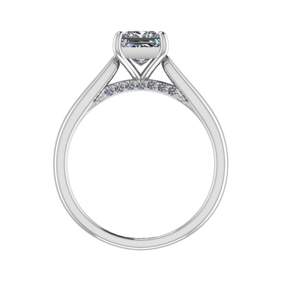 0.82 Ctw VS/SI1 Diamond 14k white Gold Engagement Ring (ALL DIAMOND ARE LAB