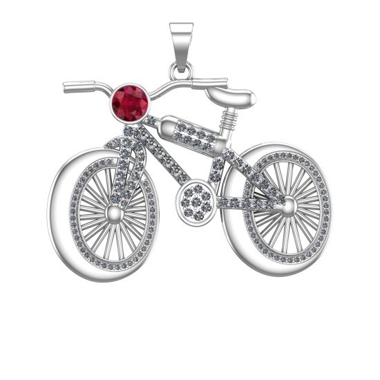 2.82 Ctw VS/SI1 Diamond 14k white Gold Pendant (ALL DIAMOND ARE LAB GROWN )