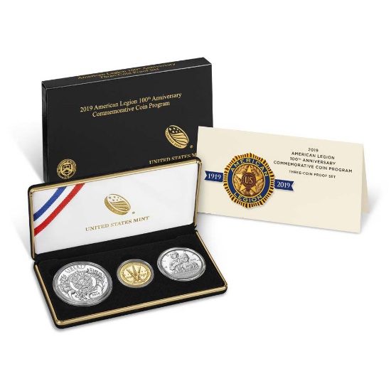 American Legion 100th Anniversary 2019 Three-Coin Proof Set