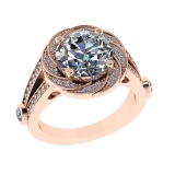5.78 Ctw VS/SI1 Diamond 14k Rose Gold Engagement Ring