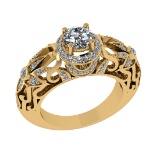 1.45 Ctw VS/SI1 Diamond 14k Yellow Gold Engagement Ring