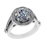 5.78 Ctw VS/SI1 Diamond 14k white Gold Engagement Ring