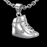 1.82 Ctw VS/SI1 Diamond Prong Set 18K White Gold Necklace (ALL DIAMOND ARE