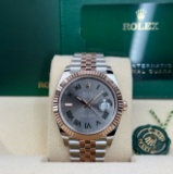 Rolex Two-Tone Oysterperpetual Fluted Datejust Jubilee 41mm Wimbledon Dial