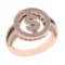 0.59 Ctw VS/SI1 Diamond Prong Set 14k Rose Gold Ring (ALL DIAMOND ARE LAB G