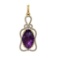 70.80 Ctw SI2/SI1 Tanzanite and Diamond Prong Set 14k Yellow Gold Pendant (