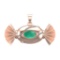 4.94 Ctw VS/SI1 Emerald and Diamond 14k Rose Gold Pandant (ALL DIAMOND ARE