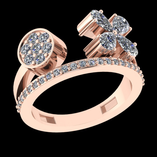 1.49 Ctw VS/SI1 Diamond 10k Rose Gold Engagement Ring (ALL DIAMOND ARE LAB