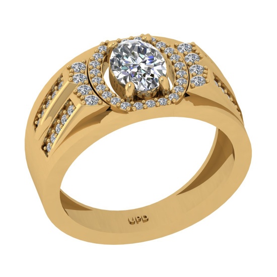 1.07 Ctw VS/SI1 Diamond 10K Yellow Gold Engagement Ring (ALL DIAMOND ARE LA