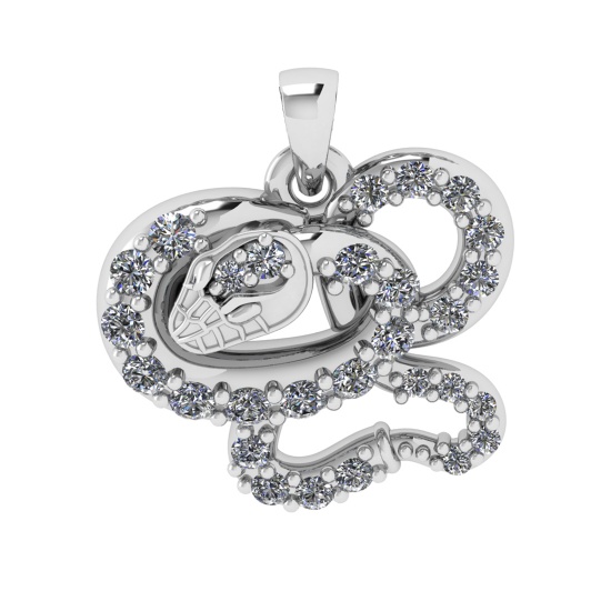 0.15 Ctw VS/SI1 Diamond 14k white Gold Pendant (ALL DIAMOND ARE LAB GROWN )