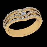0.49 Ctw VS/SI1 Diamond 10k Yellow Gold Engagement Ring (ALL DIAMOND ARE LA